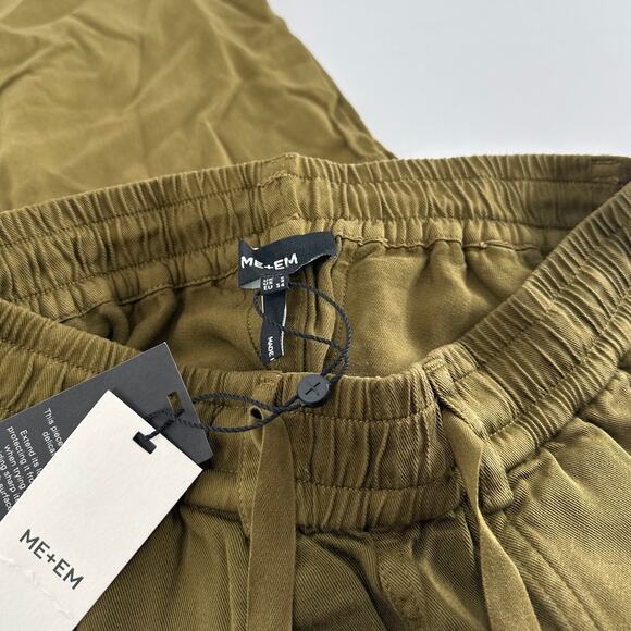 ME+EM Women's Deep Golden Olive Fluid Viscose Pant Size 2 - Picture 6 of 9